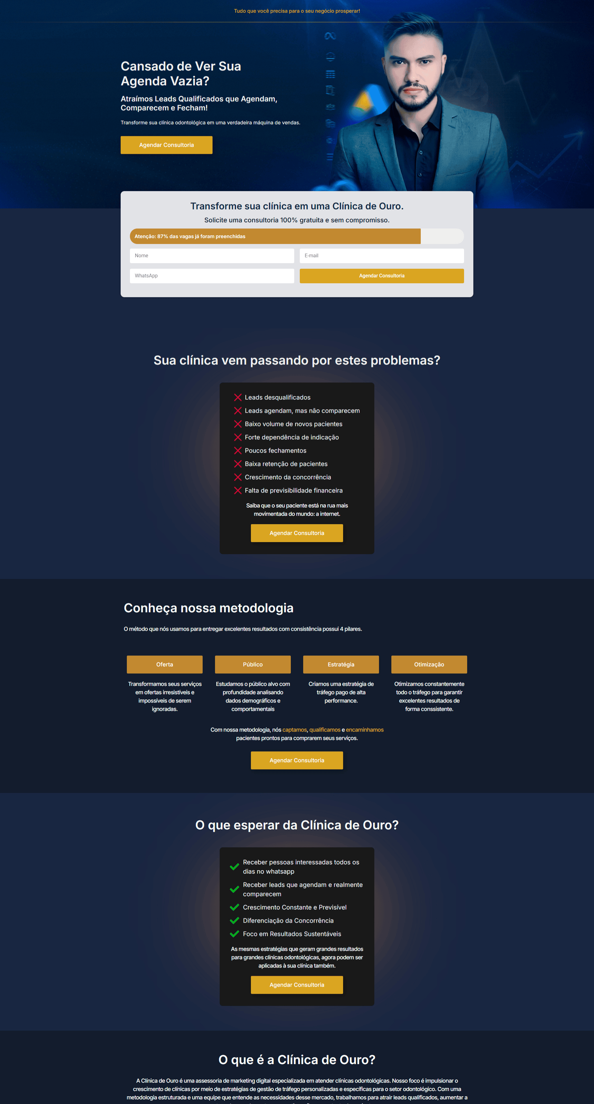 Clinica de Ouro - Landing Page